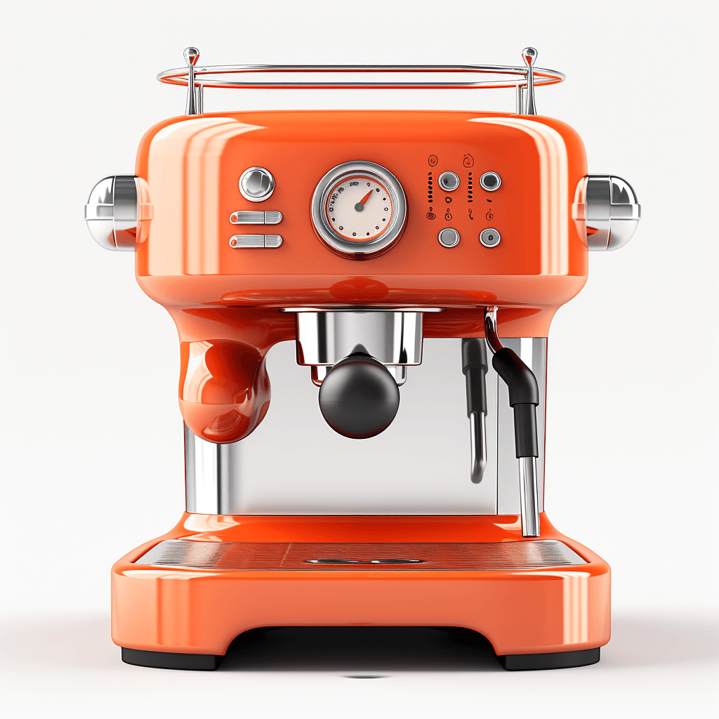 silver-and-red-coffee-machine